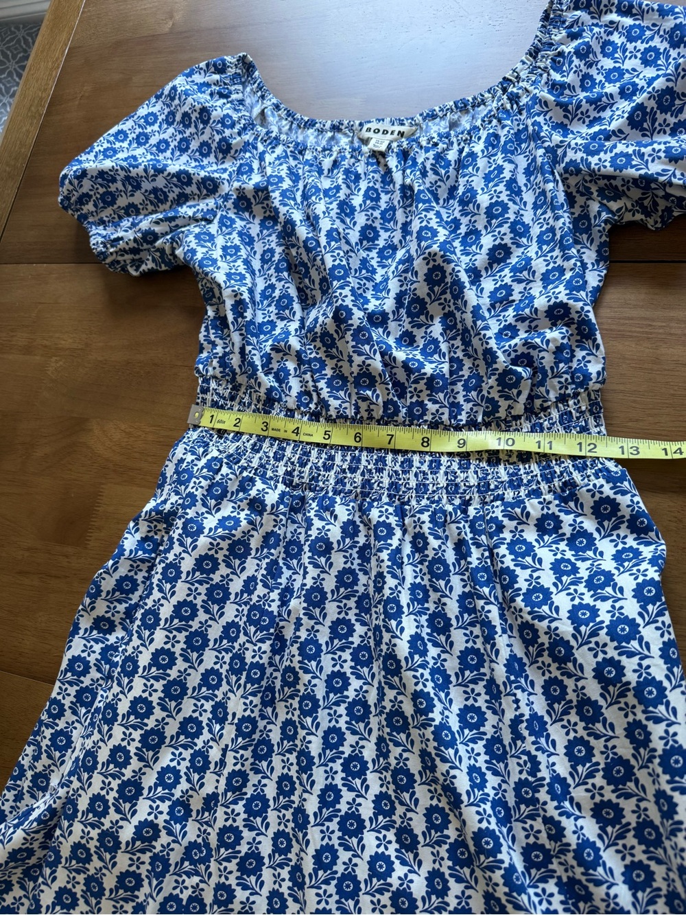 Boden Blue & White Floral Midi Dress 🌼💙 - Picture 9 of 9